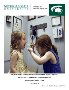 department of pediatrics and human development pediatric