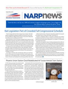 Rail Legislation Part of Crowded Fall Congressional Schedule