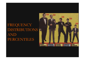 frequency distributions and percentiles