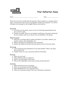 Final Reflection Worksheet