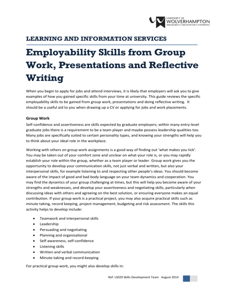 essay on group work experience