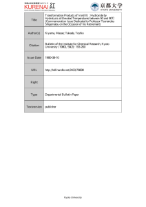 Title Transformation Products of Iron(III) : Hydroxide by Hydrolysis at