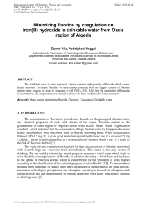 Minimizing fluoride by coagulation on iron(III) hydroxide in drinkable