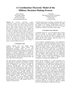 A Coordination-Theoretic Model of the Military Decision