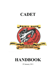 cadet handbook - ARMY ROTC @ MIT