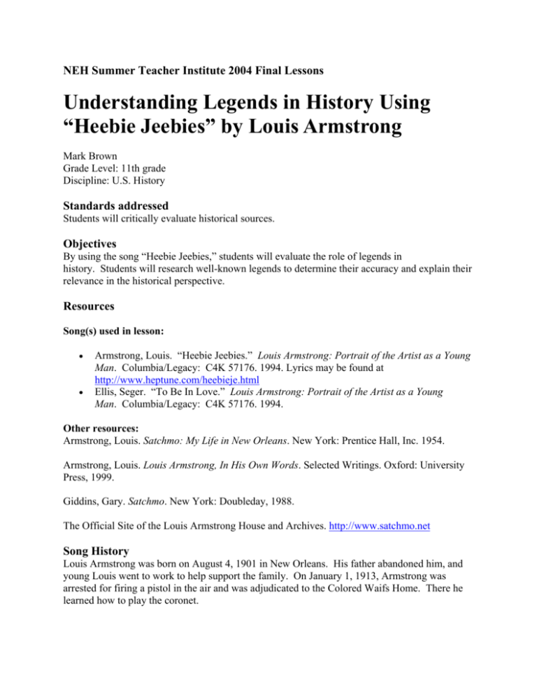 Understanding Legends In History Using