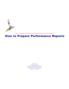 How to Prepare Performance Reports