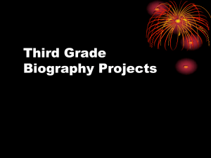 Third Grade Biography Projects - Anne Arundel County Public Schools