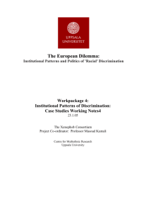Institutional Patterns of Discrimination (Main report)