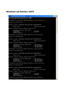 Wireshark Lab Solution: DHCP