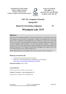 Wireshark Lab: TCP