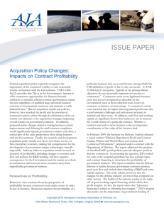 Acquisition Policy Changes: Impacts on Contract Profitability