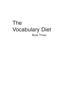 The Vocabulary Diet: Book 3