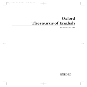 Oxford Thesaurus of English