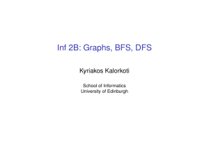 Inf 2B: Graphs, BFS, DFS