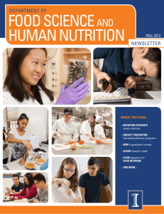 Fall 2012 - Department of Food Science and Human Nutrition