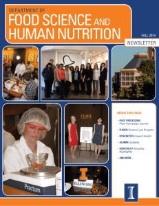 2014 FSHN Newsletter - Department of Food Science and Human