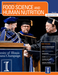 Fall 2011 - Department of Food Science and Human Nutrition