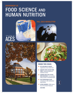 Fall 2015 - Department of Food Science and Human Nutrition
