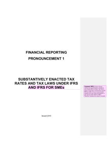 substantively enacted tax rates and tax laws
