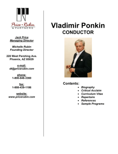 Vladimir Ponkin - Price Rubin & Partners