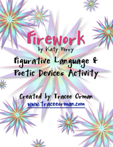 Figurative Language & Poetic Devices Activity