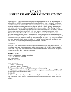 S.T.A.R.T SIMPLE TRIAGE AND RAPID TREATMENT