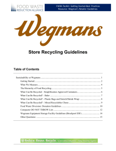 Store Recycling Guidelines