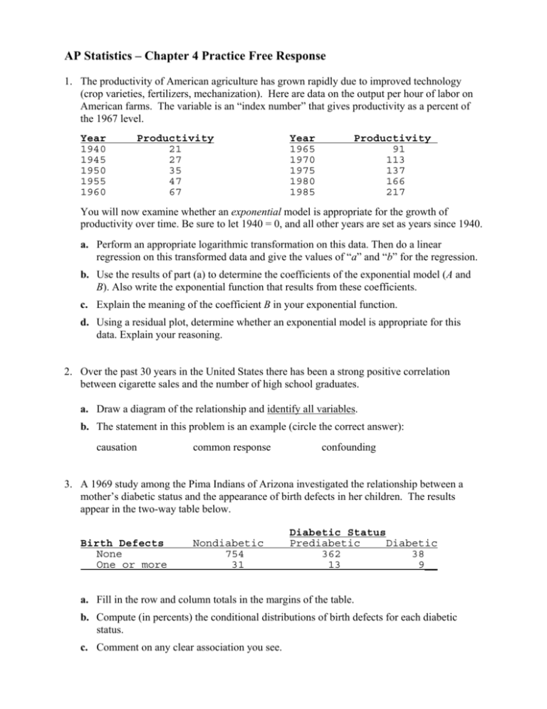 ap statistics 4 2 homework answers