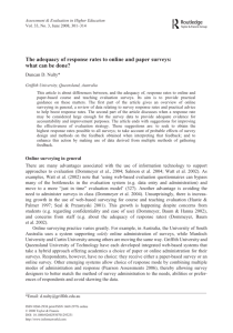 The adequacy of response rates to online and paper surveys: what