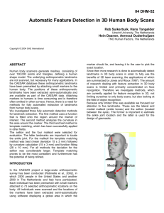 Automatic Feature Detection in 3D Human Body Scans