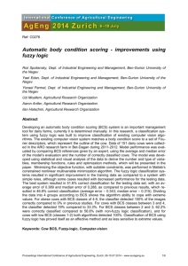 Automatic body condition scoring