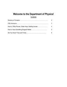 Welcome to the Department of Physics!