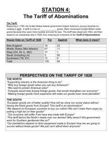 STATION 4: The Tariff of Abominations