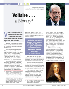 Voltaire . . . a Notary? - The Society of Notaries Public of BC