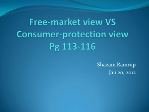Free-market view VS Consumer