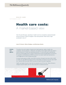 Health care costs: A market-based view
