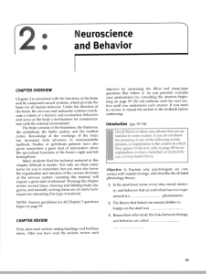 Chapter 2 Neuroscience and Behavior