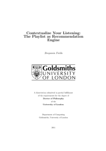 Contextualize Your Listening: The Playlist as