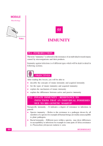 Lesson 55. Immunity