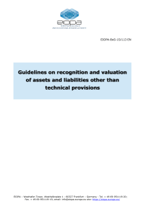 Guidelines on recognition and valuation of assets and liabilities