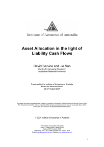 Asset Allocation in the light of Liability Cash Flows