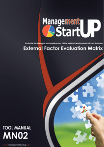 External Factor Evaluation Matrix