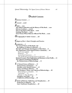 Detailed Table of Contents