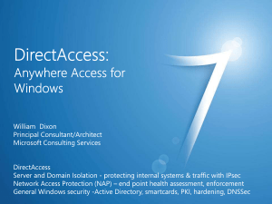 Live Demo – Windows 7/Server 2008 R2 DirectAccess