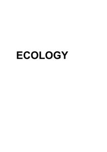 Ecology - Packet 2 - New Jersey Institute of Technology