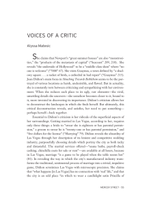 VOICES OF A CRITIC