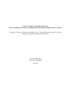 From role conflict to evaluation discordance: How do conflicting