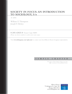 SOCIETY IN FOCUS: AN INTRODUCTION TO SOCIOLOGY, 5/e