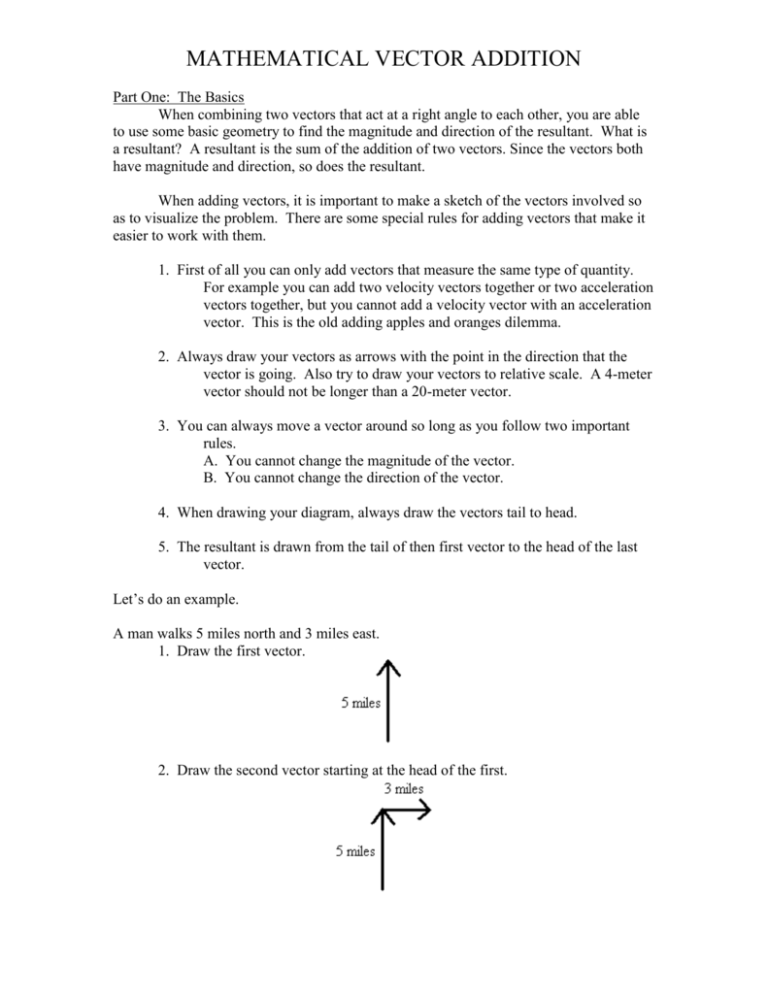 Mathematical Vector Addition Worksheet Answers